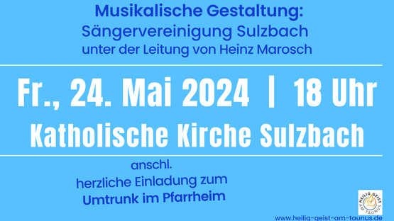 Einladung zur Mai Andacht in Sulzbach